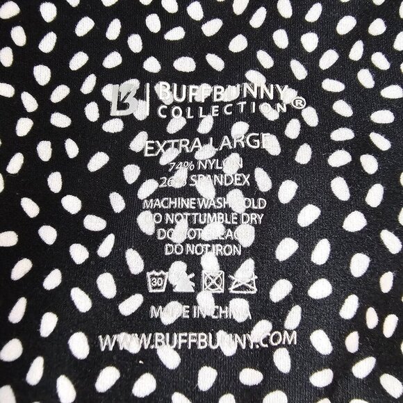 Buffbunny Black & White Polka Dot High-Waisted Leggings Workout Gym Women XL - Picture 8 of 14